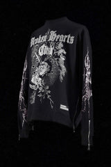 The Cyber Sigilism Black Cotton Sweatshirt