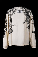 The Saints and Sinners Ivory Skeleton Sweatshirt