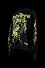 The Cyber Sigilism Black Cotton Sweatshirt