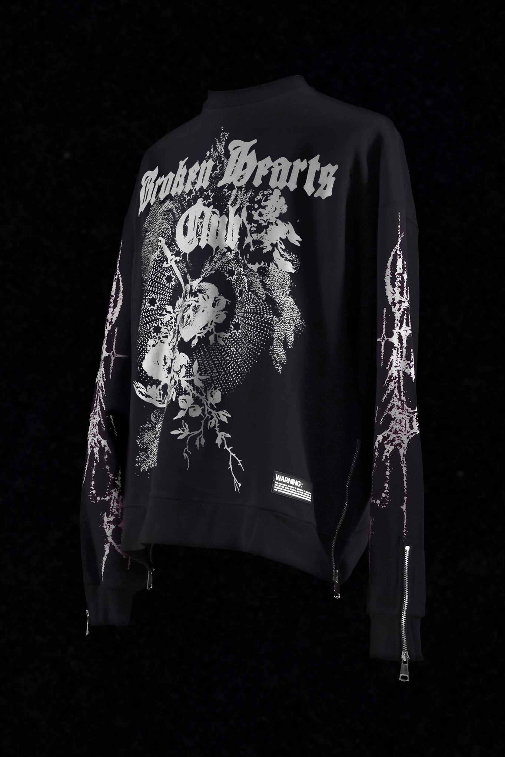 The Cyber Sigilism Black Cotton Sweatshirt