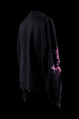 The Cyber Sigilism Black Cotton Sweatshirt