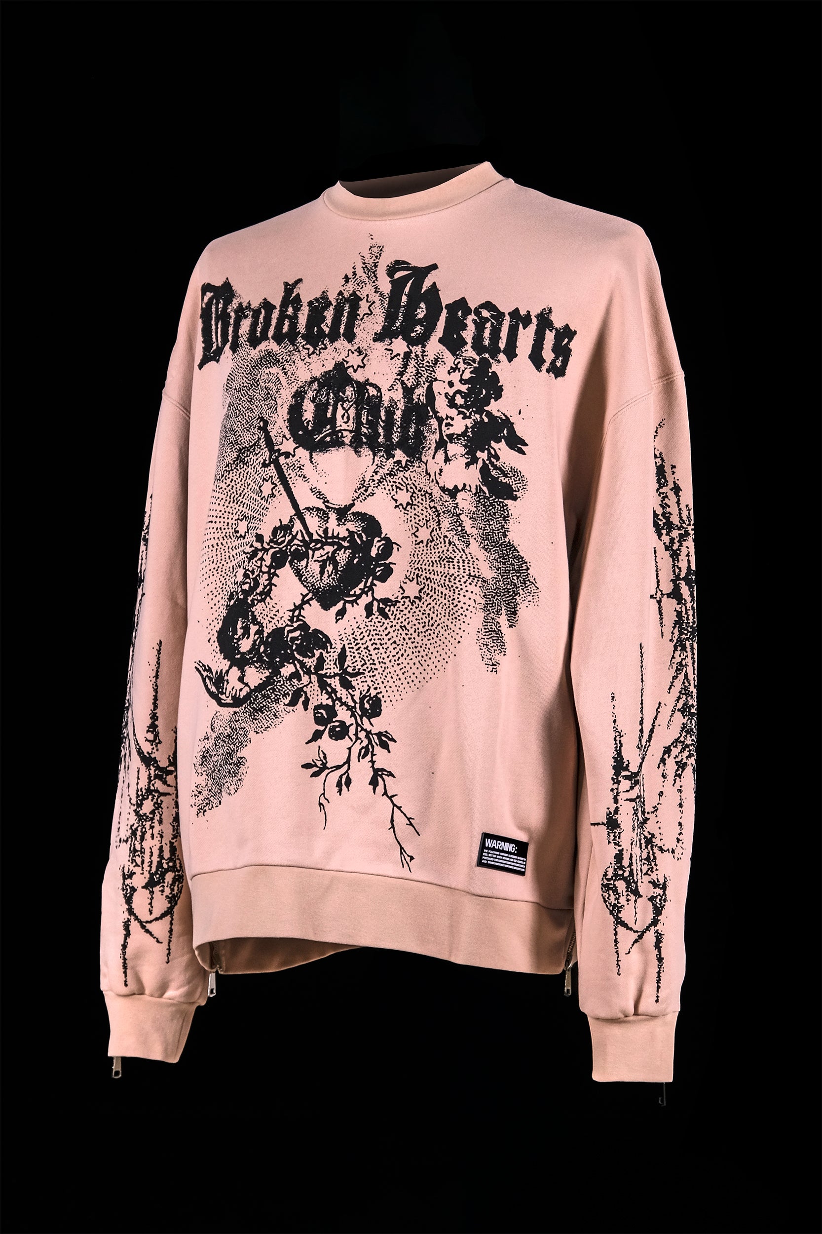 The Cyber Sigilism Black Cotton Sweatshirt